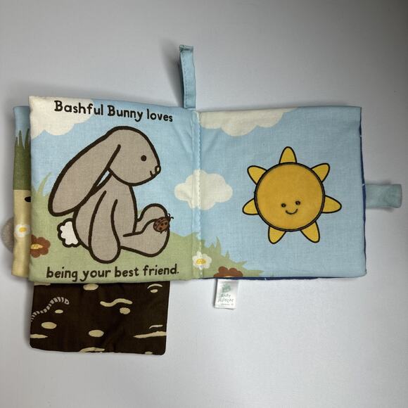 Bashful Bunny Loves You Book Jellycat Soft Sensory Book For Baby - Picture 7 of 8